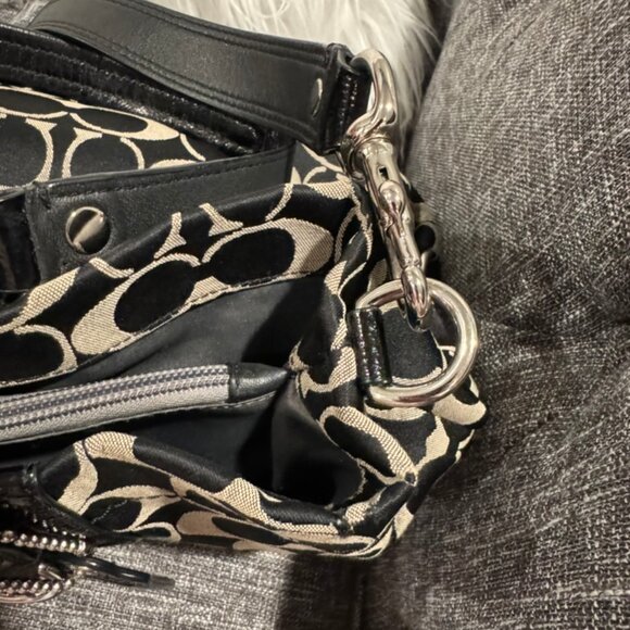 Coach Signature Khaki & Tan Monogram Shoulder Bag – F16610 – Crossbody - Hangtag - Picture 9 of 14